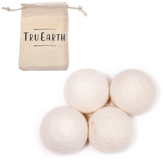 100% Premium Organic Wool Dryer Balls from Tru Earth for Zero Waste Laundry